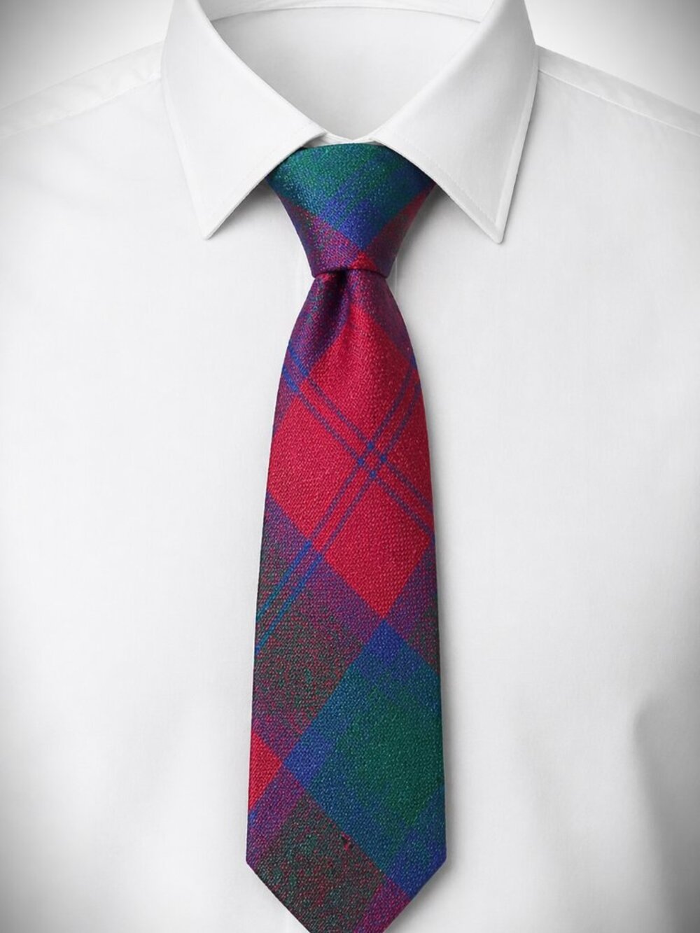 Ingles Buchan Wool Tie Scottish Plaid Scotland - Lindsay 3.5" X 55" long Vintage